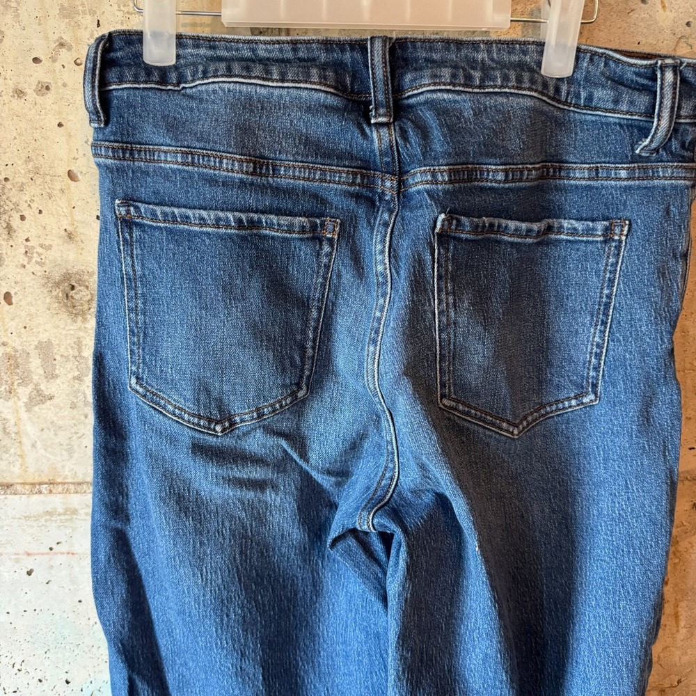 Quince Bella Stretch Relaxed Straight Jeans Womens 30 Atlantic Blue Cotton Blend - Picture 5 of 11